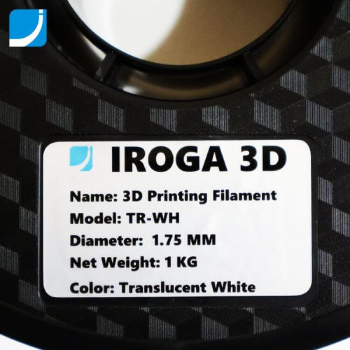 Translucent White 3D Printing Filament from Iroga 3D