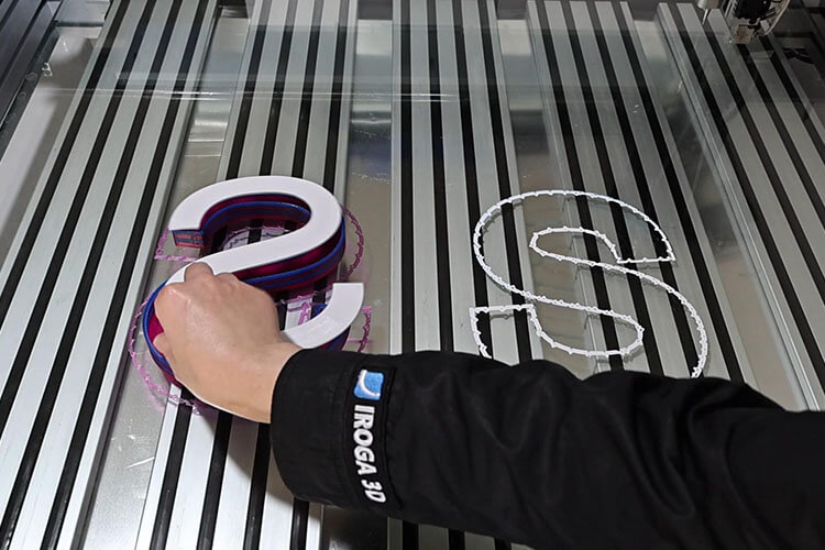Entire 3D Channel Letter Made by Automated Letter Equipment