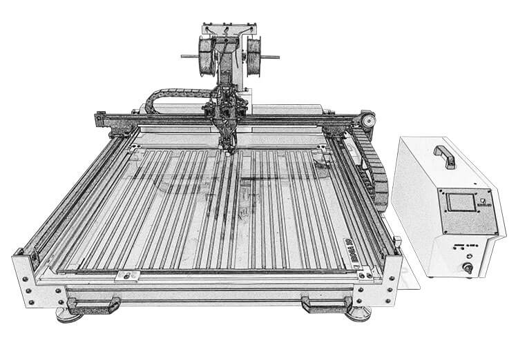 Drawing of Iroga 3D Sign Printer