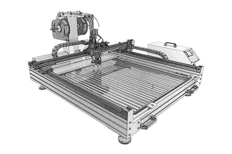 Drawing of Iroga 3D Channel Letter Printer
