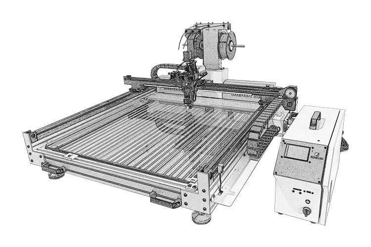 Drawing of Iroga 3D Logo Printer