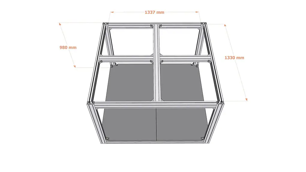 Double Layer Table for 3D Printers of Channel Letters