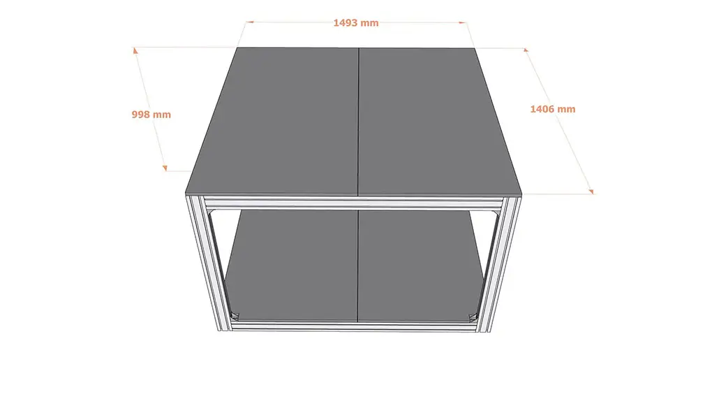Double Layer Table for 3D Printers of Signages