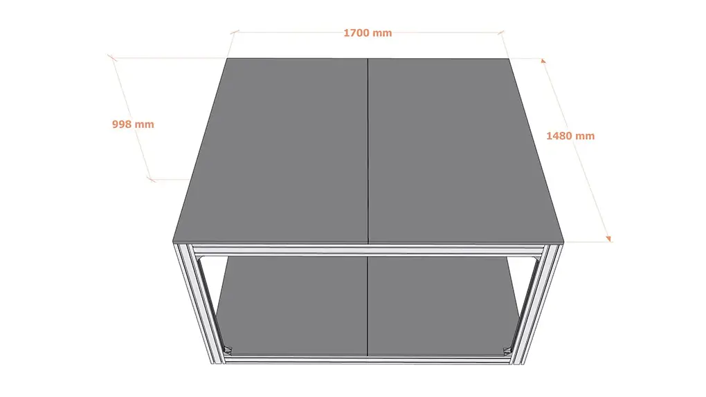 Double Layer Table for 3D Printers of Signages