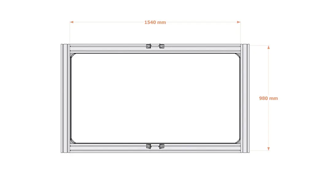 Assembled Rectangle for 3D Printer Shelf