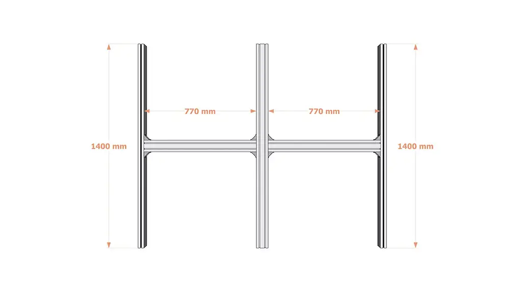 Aluminium Alloy Pillars for 3D Printer Shelf