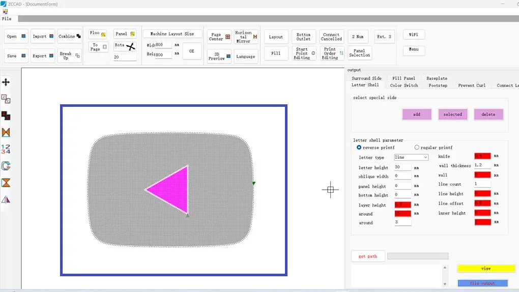 2 Colores Diferentes en Panel Frontal del Letrero YouTube