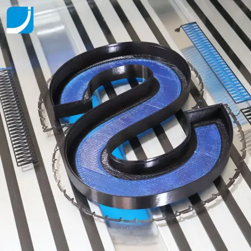 LED Trimmed Channel Letter with 2 Different Colors on Front Face