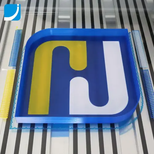 3 Different Colors on Face Panel Made by 3D Logo Printer