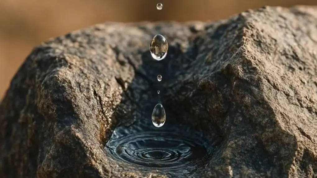 Water Drops Pierce Stone